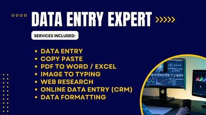 Fast and Professional Data Entry Accurately for Your Business